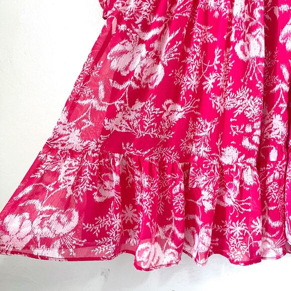 BA&SH NWOT Ulia Floral Wrap Tropical Mini Dress in Rose Size M - Picture 10 of 16